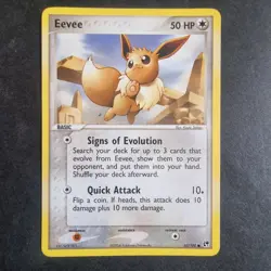 63/100 Eevee NM EX Sandstorm Pokemon TCG Card Common 2004 - Image 1