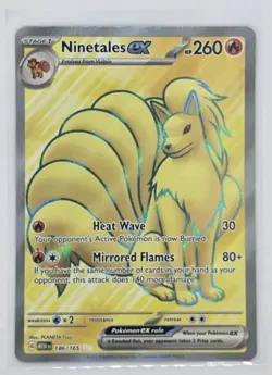 Pokemon TCG Ninetails EX Full Art Scarlet & Violet 151 Card 186/165 Rare Holo NM - Image 1
