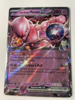Pokemon TCG Team Rocket's Mewtwo ex SVP 216 Black Star Promo English NM - Image 1