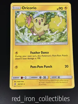 Oricorio 46/145 Rare Guardians Rising Sun & Moon Pokemon Card 2017 - Image 1