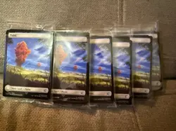 6x NON-Foil Sealed Full Art Land Pack From MTG Final Fantasy Gift Bundle - Image 1