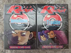 Pokemon Team Rocket Theme Deck's - Devastation & Trouble (Plastic Display Cases) - Image 1