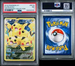 2016 POKEMON XY GENERATIONS RADIANT COLLECTION #RC29 FULL ART/PIKACHU PSA 7 - Image 3