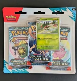 Pokemon Journey Together - Yanmega 3-Pack Booster Blister Factory Sealed - Image 1
