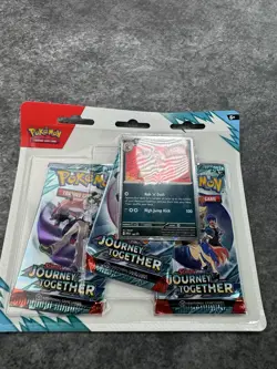 Pokemon Journey Together Booster Pack Blister 3 Packs with Scrafty Promo NEW RAR - Image 2