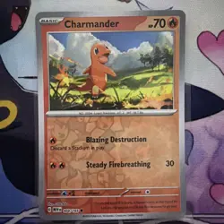 Charmander - (Reverse Cosmos Holo) (Costco Exclusive) 004/165 LP Pokemon TCG - Image 1