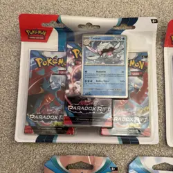 Pokemon TCG Scarlet and Violet Paradox Rift Triple Blister X2 + 3 Sealed Booster - Image 2
