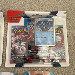 Pokemon TCG Scarlet and Violet Paradox Rift Triple Blister X2 + 3 Sealed Booster - Image 3