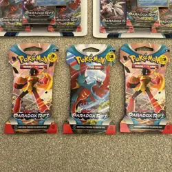 Pokemon TCG Scarlet and Violet Paradox Rift Triple Blister X2 + 3 Sealed Booster - Image 4
