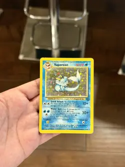 Vintage holo pokemon Vaporeon 12/64 Jungle Holo - Image 2