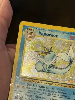 Vintage holo pokemon Vaporeon 12/64 Jungle Holo - Image 5