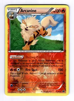 Arcanine (12) Next Destinies #12 (2012) Rare Reverse Holo LP Pokemon - Image 1