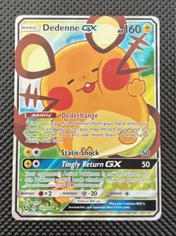 Pokemon Dedenne GX 195a/214 Unbroken Bonds Sun & Moon ALTERNATE ART PROMO NM - Image 1