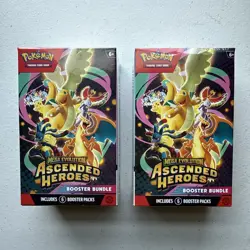 2x Ascended Heroes Booster Bundles: Pokemon - New & Sealed - Mega Evolution - Image 1