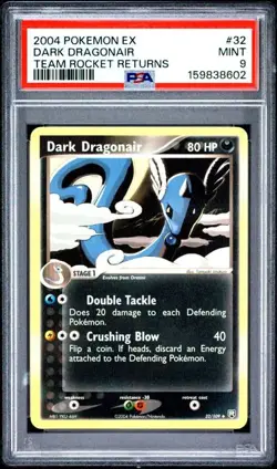 2004 Pokemon EX Team Rocket Returns 32 Dark Dragonair PSA 9 Mint - Image 1