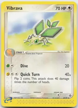 Vibrava 47/97 Uncommon Dragon Pokemon Near Mint - Image 1