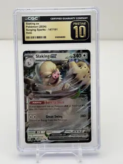 GEM MT PSA 10 2024 POKEMON SSP EN SLAKING ex#147 - Image 1