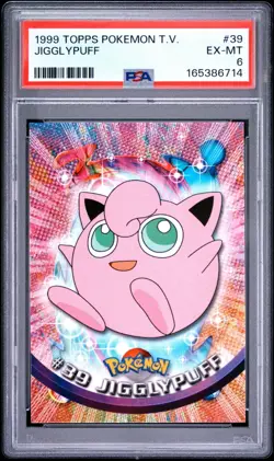 1999 TOPPS POKEMON TV #39 JIGGLYPUFF PSA 10 Low Pop - Image 1