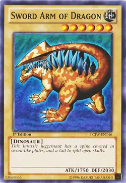 Lightly Played Sword Arm of Dragon - LCJW-EN146 - Common - 1st Edition - YuGiOh - Image 1