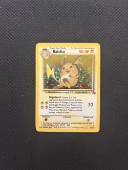 Raichu 14/62 | Base Set Fossil | Holo Pokemon Card NM - Image 1