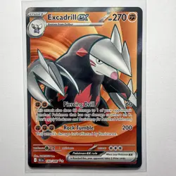Excadrill ex Ultra Rare SV: Black Bolt 160/086 Pokemon Card TCG NM - Image 1