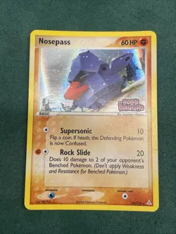 Pokemon Card Nosepass EX Holon Phantoms Reverse Holo Rare STAMPED 25/100 LP - Image 1