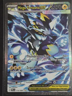 Mega Zeraora ex - 114/084 - SIR - Pitch Black - MINT - Pokemon Card - Image 1