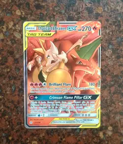 Charizard & Braixen GX 22/236 Tag Team Sm-Cosmic Eclipse Pokemon Tcg Nm-M - Image 1