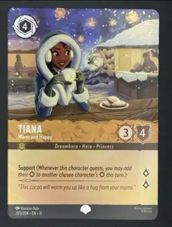 Disney Lorcana Tiana - Warm and Happy EPIC Foil 205/204 Winterspell EN - Image 1