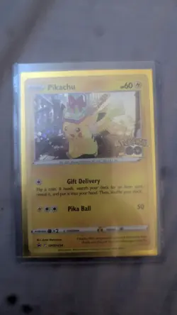 Pokemon TCG Pokemon GO Pikachu Holo Promo 2-Card Lot SWSH234 & 027/078 EN - Image 1