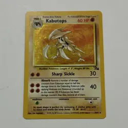 Pokemon TCG Fossil Kabutops 9/62 Holo & Muk 13/62 Lot 2 Cards 1999 DAMAGED READ - Image 2