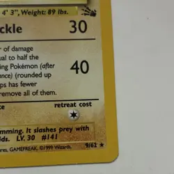 Pokemon TCG Fossil Kabutops 9/62 Holo & Muk 13/62 Lot 2 Cards 1999 DAMAGED READ - Image 4
