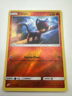 Pokemon Card Litten 20/181 Reverse Holo Team Up Near Mint - Image 1