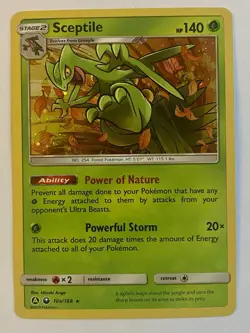 Pokemon Sun & Moon Celestial Storm Rare Alt Art Holo Sceptile #10a/168 - Image 1