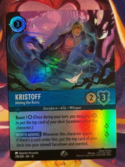 KRISTOFF Mining The Ruins 218/204 EPIC Disney Lorcana Card Whispers In The Well - Image 1