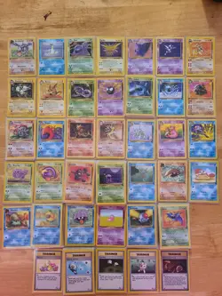 Pokemon Cards - Fossil Set & Jungle Set - Lot of 305 Cards with Sleeves - Image 1
