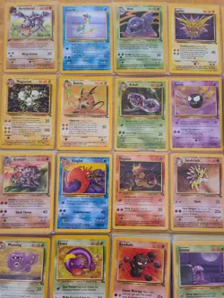 Pokemon Cards - Fossil Set & Jungle Set - Lot of 305 Cards with Sleeves - Image 2