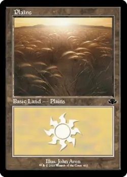 Plains (402) - Foil - Retro Frame~402~NM~(DMR) - Dominaria Remastered~MTG - Image 1