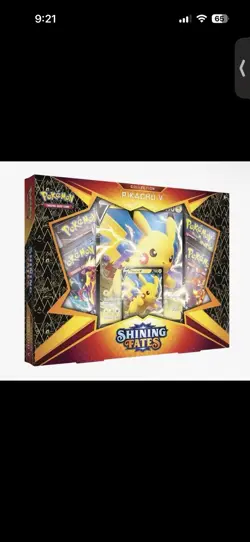 LOT Of 2 Pokemon TCG Shining Fates Collection Pikachu V Box New Factory Sealed - Image 2