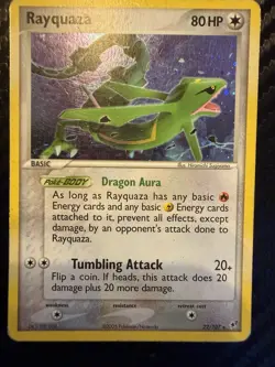 Rayquaza 22/107 Holo Rare Pokemon Ex Deoxys Theme Deck Jetstream MP - Image 1