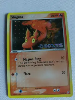 Slugma 75/107 Deoxys Stamped Reverse Holo Pokemon *NICE* - Image 1
