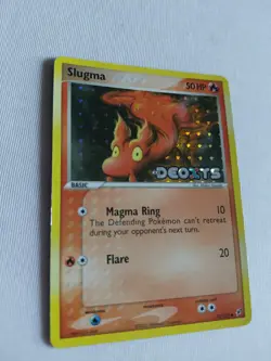 Slugma 75/107 Deoxys Stamped Reverse Holo Pokemon *NICE* - Image 2
