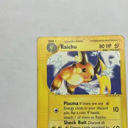 Pokemon TCG Raichu 61/165 Expedition Base Set Holo Rare 80 HP English 2002 - Image 3