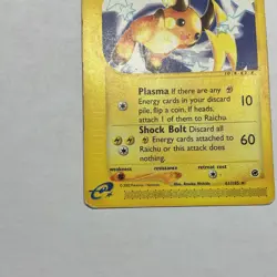 Pokemon TCG Raichu 61/165 Expedition Base Set Holo Rare 80 HP English 2002 - Image 4