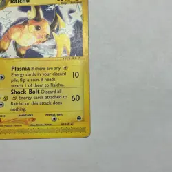 Pokemon TCG Raichu 61/165 Expedition Base Set Holo Rare 80 HP English 2002 - Image 5