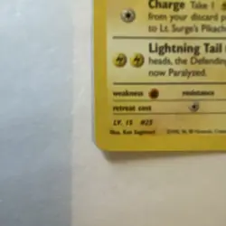 Pokemon Lt. Surge's Pikachu 81/132 Gym Heroes Regular Common 50 HP 2000 - Image 2