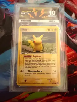 Pokemon EX Delta Species Ditto Pikachu 63/113 Gem Mint ACE 10 Perfect Subgrades - Image 1