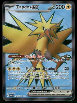 2023 Zapdos ex - 192/165 Ultra Rare Holo NM SV: Scarlet & Violet 151 Pokemon - Image 1