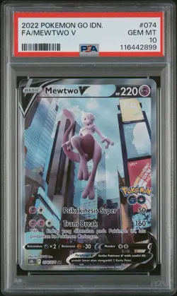 2022 Pokemon Go Indonesia Mewtwo V PSA 10 💎 - Image 1