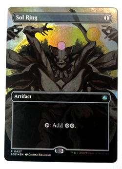 Sol Ring Foil Borderless MTG Secrets of Strixhaven Codex SOC 0427 Light Play - Image 1